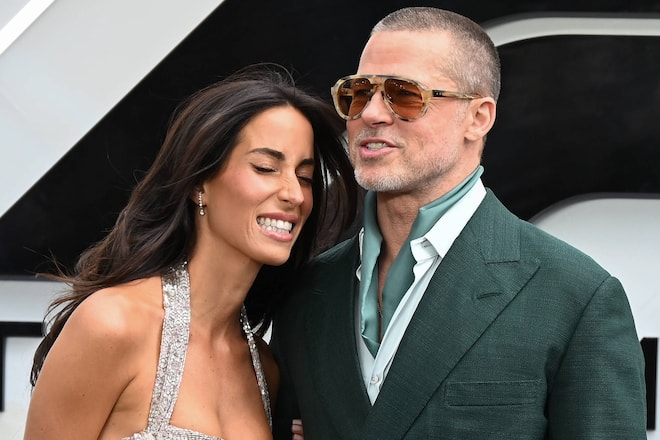 Brad Pitt und Ines de Ramon im Juni in London.