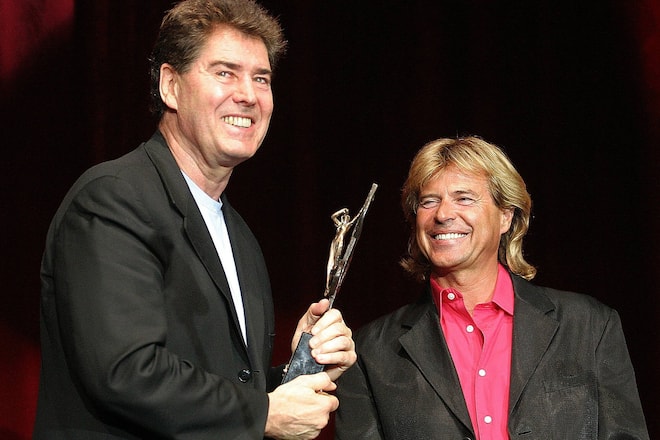 Hansi Hinterseer (li.) trauert um seinen Entdecker Jack White.