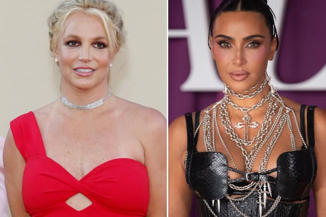 Britney Spears (li.) hatte eine gute Zeit mit Kim Kardashian.