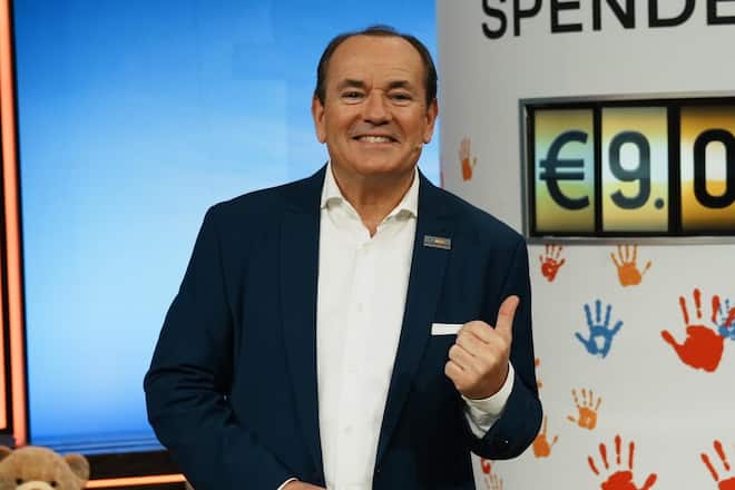 Wolfram Kons zur Halbzeit des 30. RTL-Spendenmarathons.