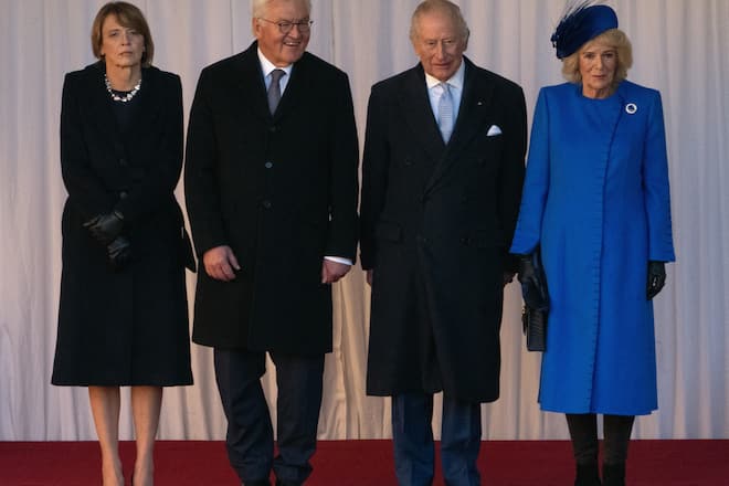König Charles und Königin Camilla mit ihren Gästen Frank-Walter Steinmeier und Elke Büdenbender in Windsor.