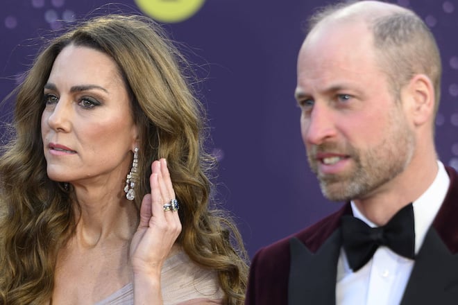 Prinzessin Kate und Prinz William legten bei den BAFTAs einen glamourösen Auftritt hin, wirkten zwischendurch aber auch sehr ernst.