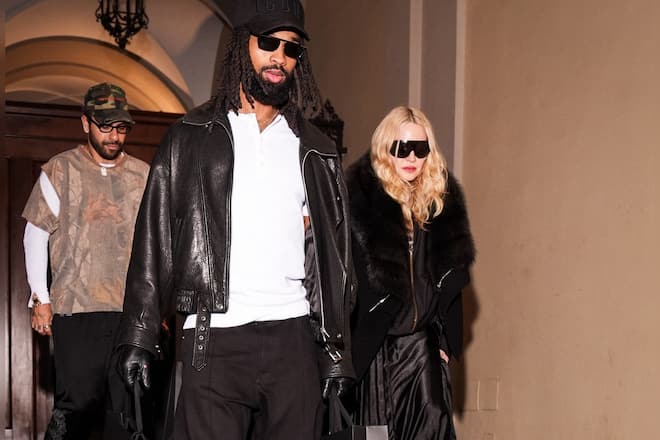 Madonna und Akeem Morris am Sonntag in Mailand.