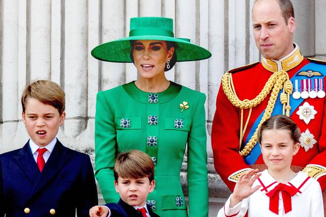 Prinz William und Prinzessin Kate mit ihren Kindern Prinz George (l.), Prinz Louis und Prinzessin Charlotte.