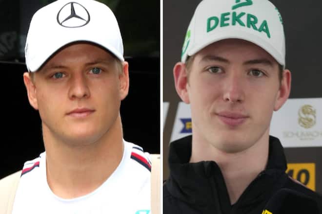 Mick Schumacher (l.) und sein Cousin David Schumacher haben das Rennfahrer-Gen des Schumacher-Clans geerbt. Für ihre Schwester bzw. Cousine fanden sie nun herzliche Worte zur Hochzeit.