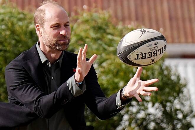 Prinz William während einer Rugby-Session in Kapstadt.