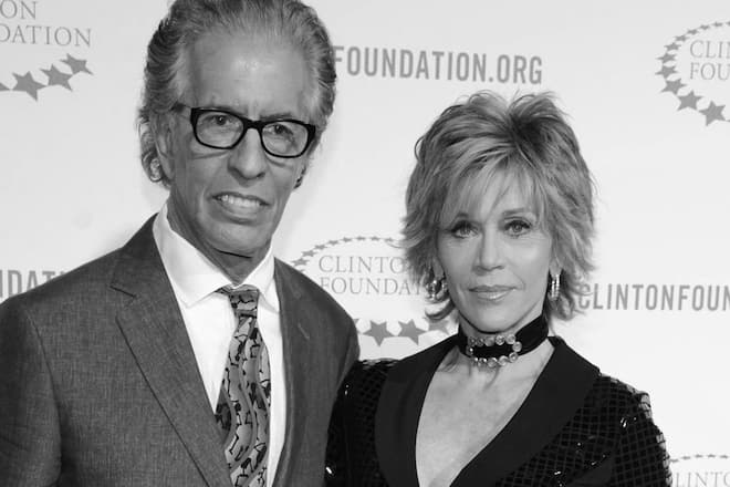 Richard Perry mit seiner Partnerin Jane Fonda im Jahr 2011 in Los Angeles.