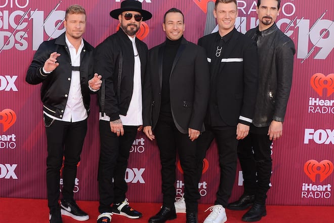 Die Backstreet Boys auf dem roten Teppich.