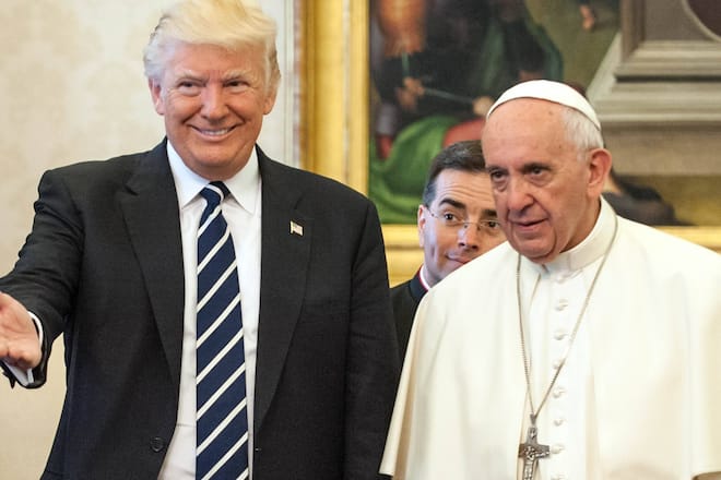 Donald Trump während einer Audienz bei Papst Franziskus im Jahr 2017.