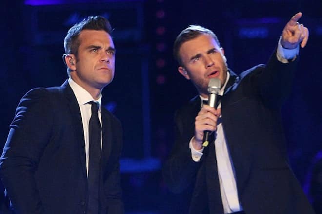 Robbie Williams (l.) und Gary Barlow versöhnten sich 2009.