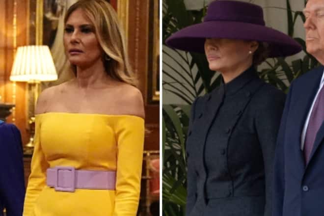 Ob beim Staatsbankett oder beim Empfang: Melania Trump sorgt mit ihren Outfits für Aufsehen.