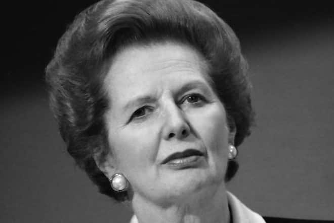Margaret Thatcher, ehemalige britische Premierministerin, im Jahr 1990.