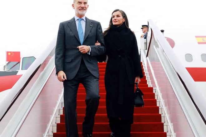 Das spanische Königspaar ist in China gelandet.