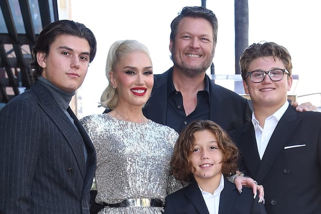 Gwen Stefani mit ihren Söhnen und Ehemann Blake Shelton.