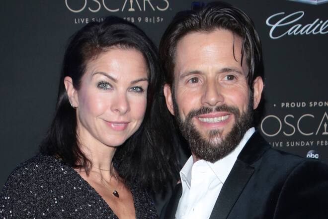 Christian Oliver und Ehefrau Jessica Klepser 2020 bei einer Party in Los Angeles.