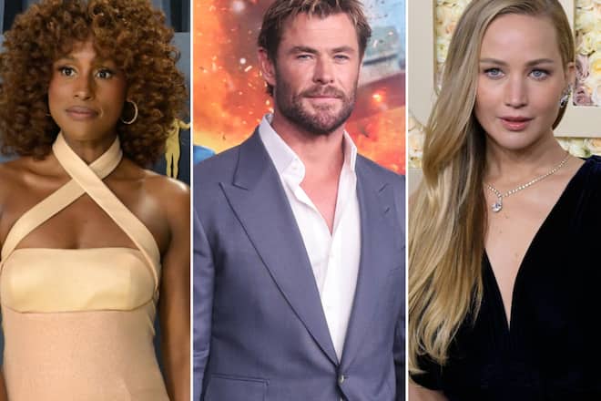 Issa Rae, Chris Hemsworth und Jennifer Lawrence präsentieren bei der Oscar-Verleihung Awards.