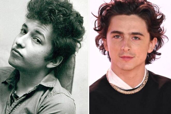 Die Ähnlichkeit zwischen Bob Dylan (l.) und Timothée Chalamet ist nicht von der Hand zu weisen.