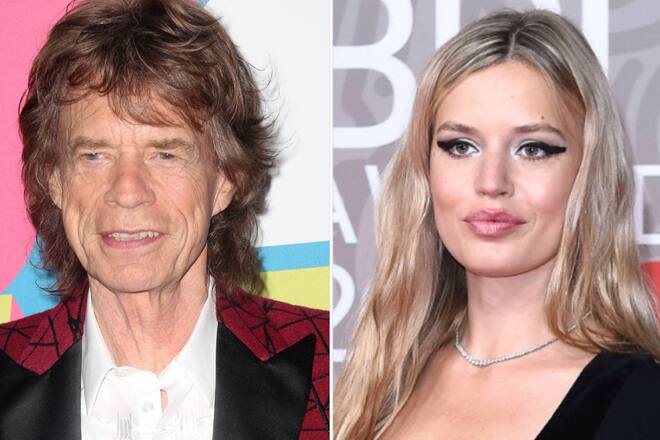 Mick Jagger und seine jüngste Tochter Georgia May Jagger.