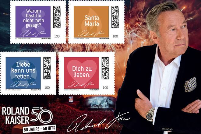 Roland Kaiser bekommt als erster Schlagerstar in Deutschland eigene Briefmarken.