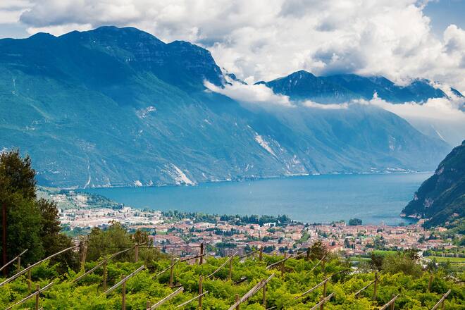 Das Nordufer des Gardasees begeistert mit wunderschönen Weinbergen.