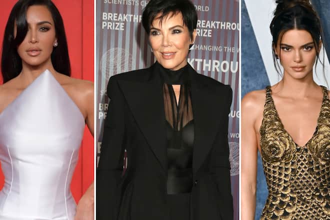 Kim Kardashian, Kris Jenner und Kendall Jenner (v.l.) sind Teil der Kardashian-Familie.