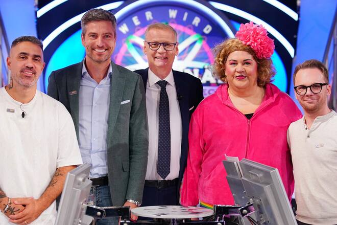 Bushido, Ingo Zamperoni, Cindy aus Marzahn und Ralf Schmitz sind im Promi-Special von «Wer wird Millionär?» bei Günther Jauch zu Gast.