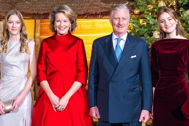 Prinzessin Eléonore, Königin Mathilde, König Philippe und Prinzessin Elisabeth beim alljährlichen Weihnachtskonzert.