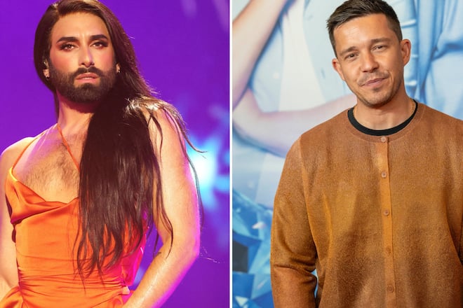Conchita Wurst (l.) und Nico Santos bestimmen mit, wer für Deutschland beim ESC antreten wird.