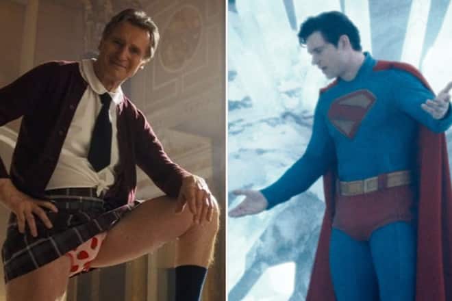 Liam Neeson wird zum Super-Cop, David Corenswet zum Superman.