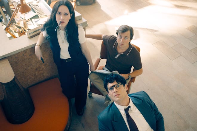 Rachel Brosnahan, Skyler Gisondo und David Corenswet (v.l.n.r.) in «Superman».