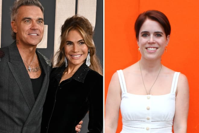 Robbie Williams, Ehefrau Ayda und Prinzessin Eugenie (re.) haben gemeinsame Zeit in Portugal verbracht.