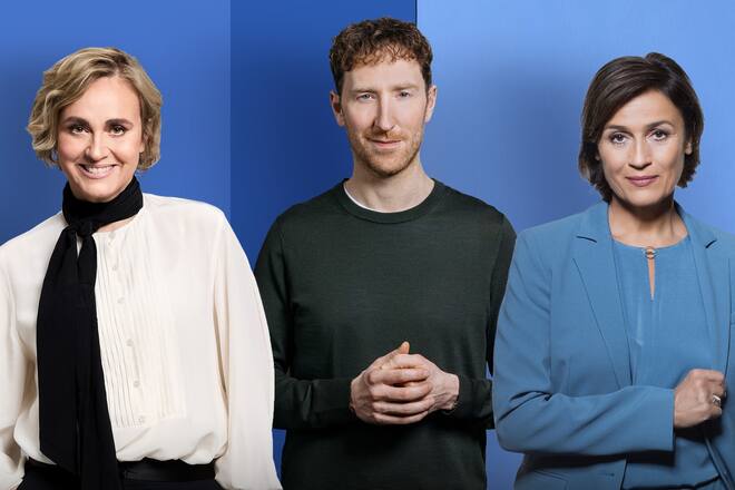 Die ARD verlängert «Caren Miosga», «Maischberger» und «Hart aber fair» mit Caren Miosga, Louis Klamroth und Sandra Maischberger (v.l.n.r.).