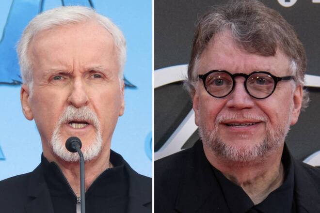 Unter anderem James Cameron (l.) und Guillermo del Toro positionieren sich beim Thema KI.