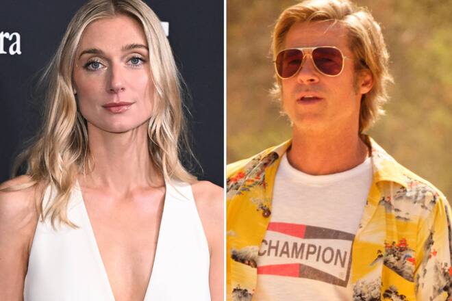 Elizabeth Debicki neben Brad Pitt in «Once Upon a Time... in Hollywood».