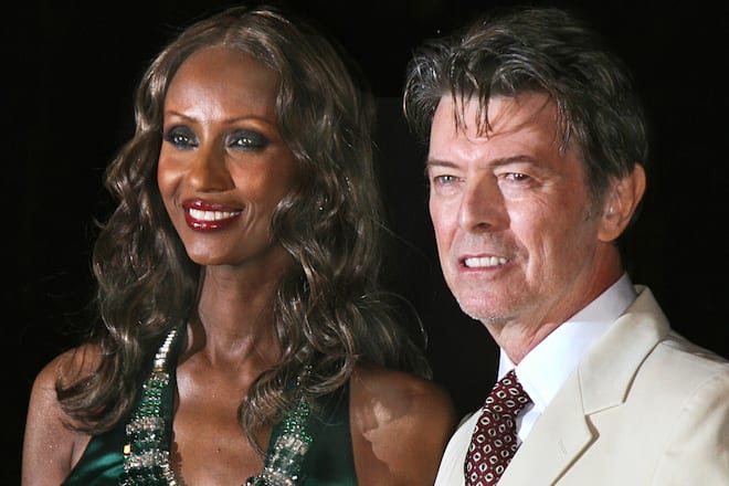 Iman Abdulmajid und David Bowie im Jahr 2007.