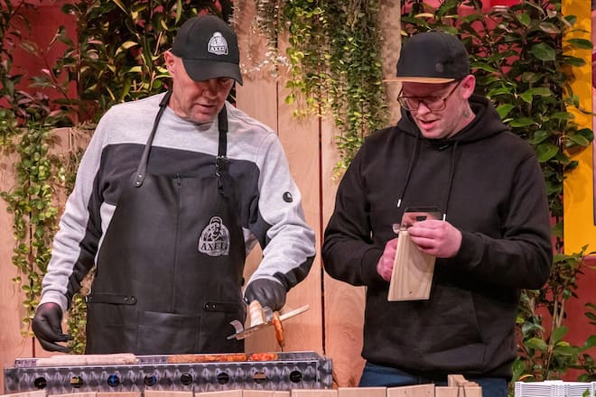 Grill-Fan Axel Schulz (l.) besucht die «Höhle der Löwen».