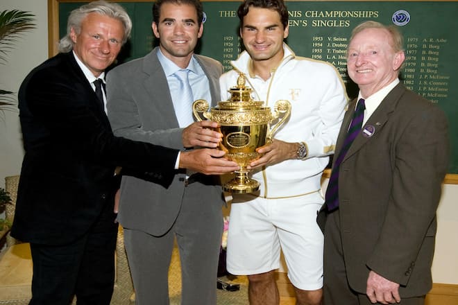 Roger Federer, Rücktritt Gallery, 08, 2009 Wimbledon Borg, Sampras, Laver