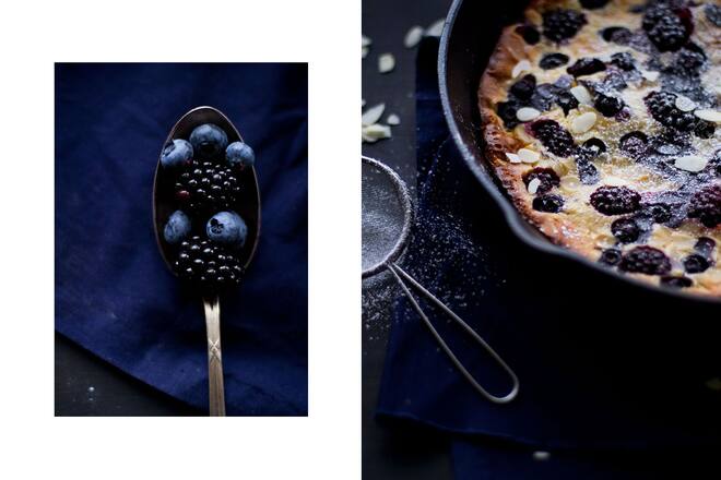 Heidel- und Brombeer Clafoutis