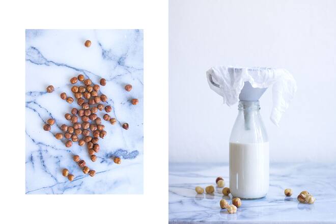 Cold Brewed Coffee mit Haselnussmilch