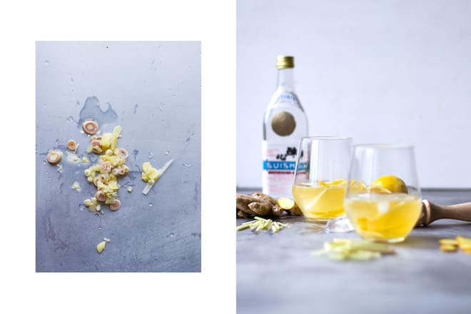 Sake Drink mit Jasmine und Gin