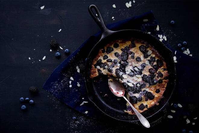 Heidel- und Brombeer Clafoutis
