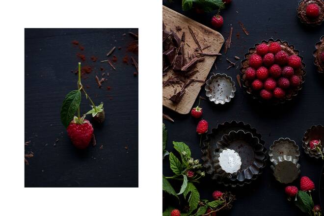 Schokoladen Himbeer Tartelettes