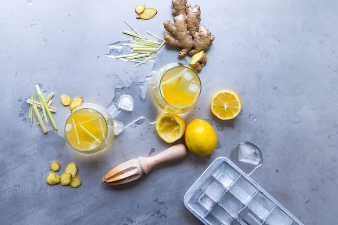 Sake Drink mit Jasmine und Gin