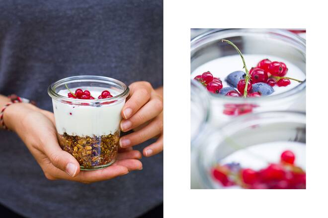 Granola mit Mandeln und Honig