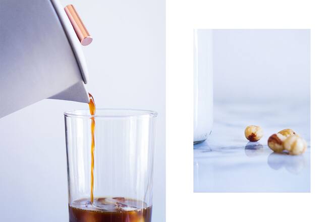 Cold Brewed Coffee mit Haselnussmilch