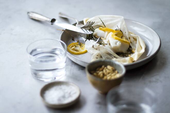 Fischfilet im Backpapier