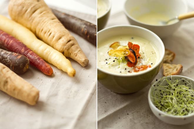 Rezept – Pastinakensuppe mit Rüebli-Chips | Schweizer Illustrierte Rezept – Pastinakensuppe mit Rüebli-Chips | Schweizer Illustrierte