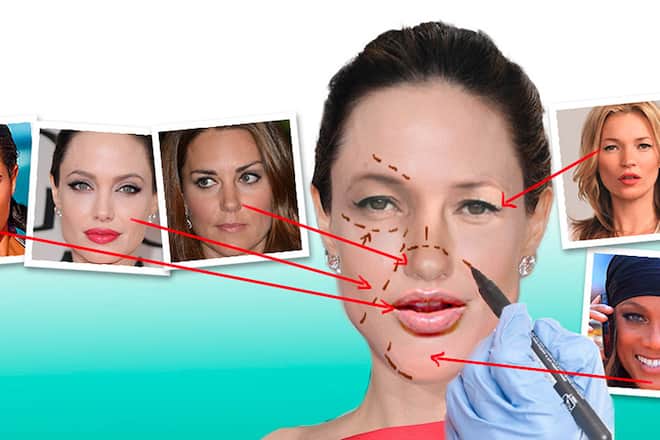 Das perfekte Gesicht: Stars als Vorbilder (mit Pfeilen)