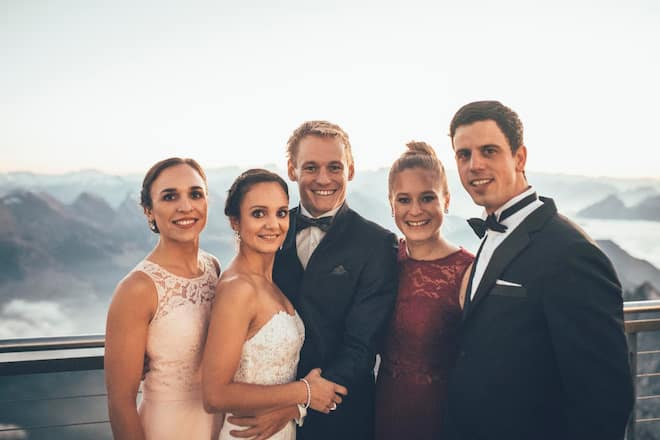 Sarah van Berkel und Jan van Berkel Hochzeitsfest auf dem Säntis November 2018