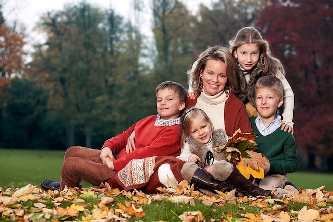 Königin Mathilde Prinzessin Elisabeth Prinzessin Eléonore Prinz Gabriel Prinz Emmanuel